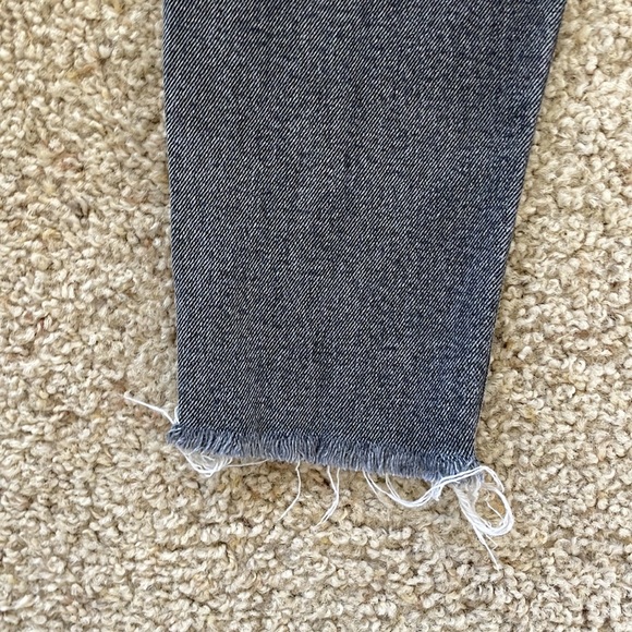 Calvin Klein dark gray denim with blowouts high rise, Size 28 raw hem - Picture 9 of 12